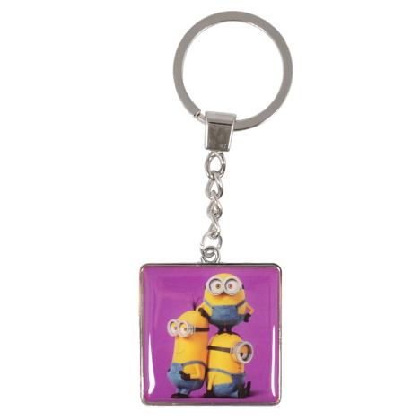 Stuart Kevin & Bob Stacked Up Minions Square Metal Key Ring £3.99